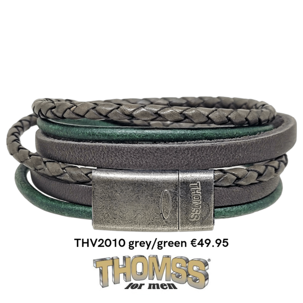 groen grijze wikkel armband met vintage sluiting